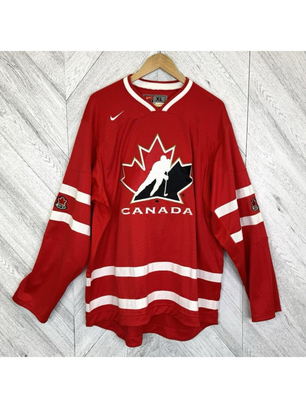 Nike Team Canada Hockey Jersey IIHF Mens Size XL Red Blank